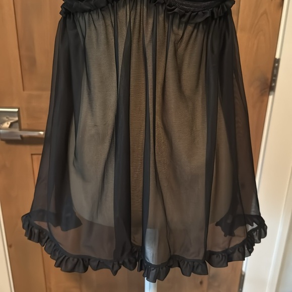 Victoria Secret Sexy Little Things Black/Pink Sheer Lingerie Womens 36B ruffles - Picture 4 of 10